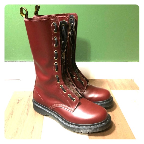 doc martens womens boots burgundy